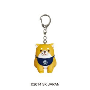 忠犬もちしばソフビマスコットキーホルダー（おかか・おすわり）