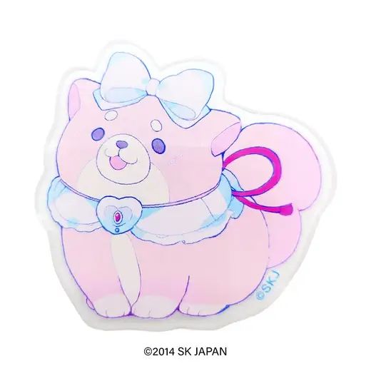 忠犬もちしば クリエイターコラボ アクリルバッジ/ペパーミント（さくら）