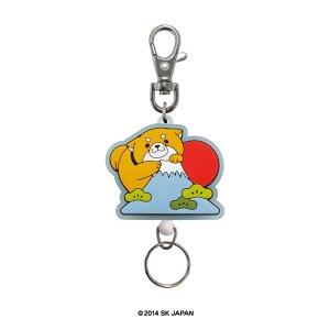 忠犬もちしば ラバーリールキーホルダー（富士山）