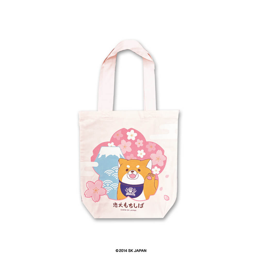 忠犬もちしば トートバッグ4（富士山＆桜ピンク）【ドン・キホーテ系列店舗限定】