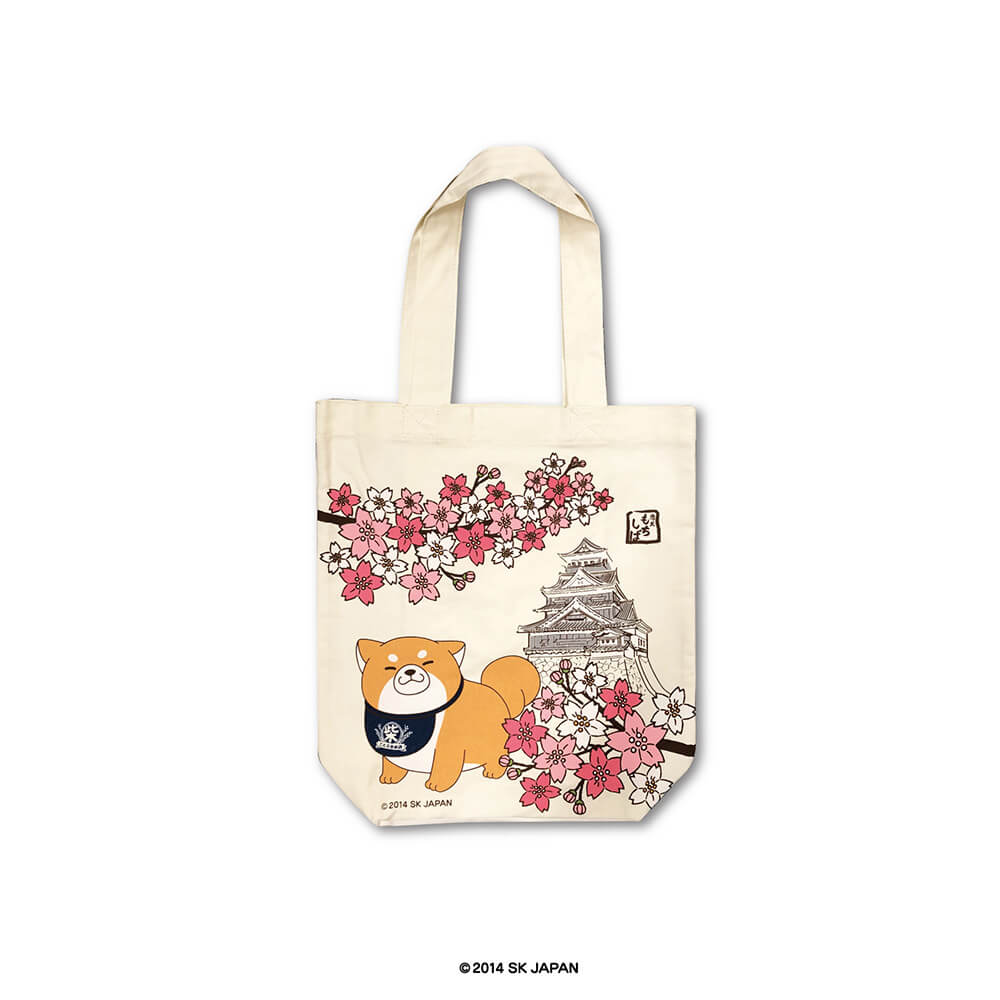 忠犬もちしば トートバッグ4（城＆桜）【ドン・キホーテ系列店舗限定】