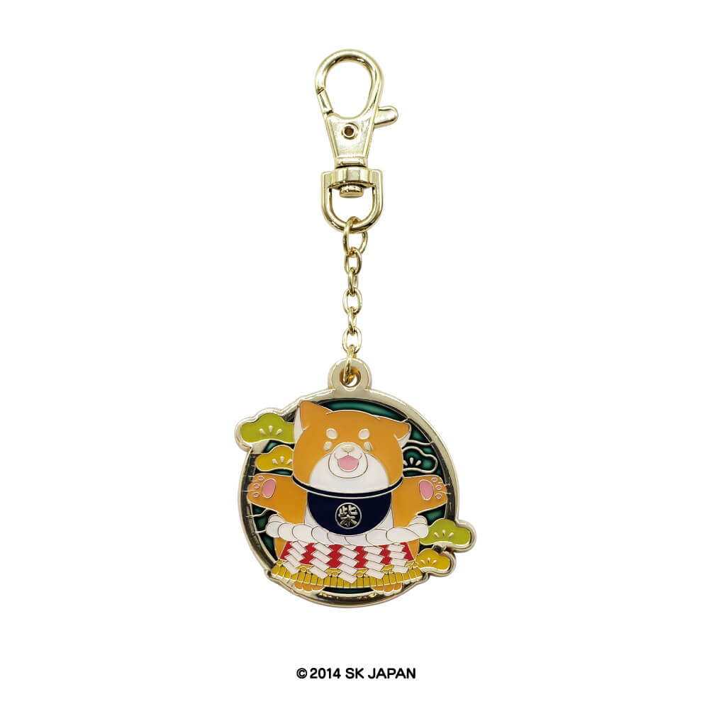 忠犬もちしば メタルチャームキーホルダー（相撲）
