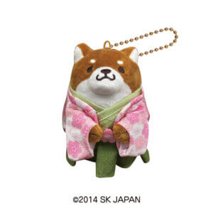 忠犬もちしば ぬいぐるみボールチェーン（おかか袴）