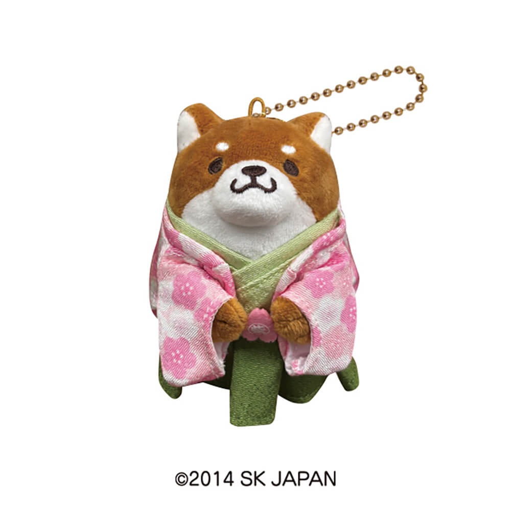 忠犬もちしば ぬいぐるみボールチェーン（おかか袴）